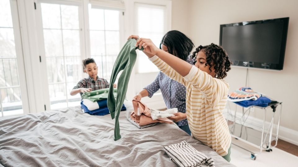 Family Doing Chores Together