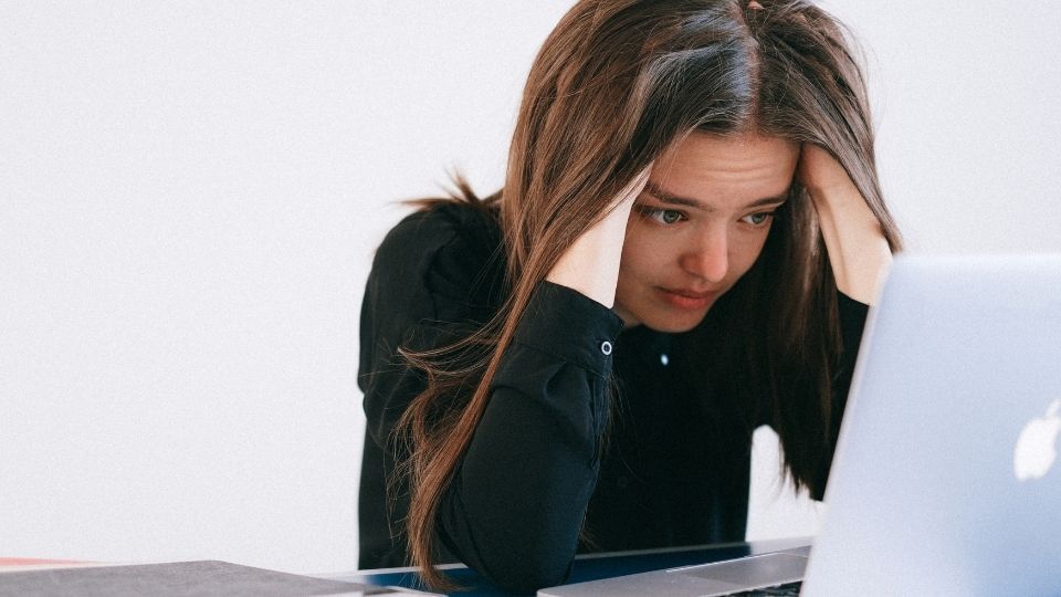 Woman Stressed at Work