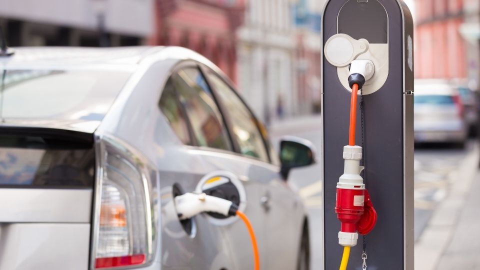 Electric Car Toyota Prius Charging