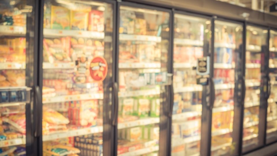 Processed Food in Supermarket Freezer