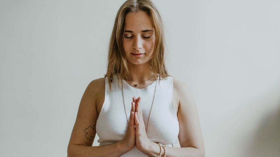 Woman Doing Yoga Indoors